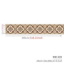 3M Coffee Color Patterns Tile Floor Stickers Self-adhesive Wallpapers Bathroom Kitchen Renovation Peel and Stick Wall Decoration