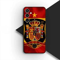Ispanijos vėliavos silikoninis telefono dėklas, skirtas Samsung Galaxy S22 S21 S20 FE Ultra Plus A07 A17 A15 A16 A25 A57 A37, minkštas dėklas Galaxy A25 5G red
