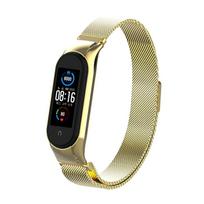Dirželis, skirtas Xiaomi Mi Band 4 5 6 Riešo magnetinė metalinė apyrankė nerūdijančio plieno Pulseira MIband mi apyrankei 6 MiBand 5 4 3 apyrankė mi band 4 beige