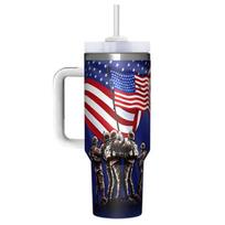 40oz Ice Buster Stainless Steel Thermos Cup with Handle and Straw, Large Capacity for Outdoors 1200ml
