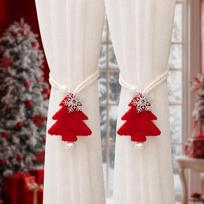2Pcs Snowflake Design Curtain Tie Backs Convenient Curtain Buckle Curtain Holders  Christmas Gift