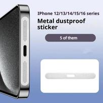 5/80Pcs Earpiece Speaker Hole Anti-Dust Mesh Protector For Phone 16 Pro 15 14 13 12 Series Metal Dustproof Net Sticker A8 gray