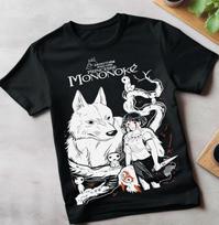 Princess Mononoke Hayao Miyazaki Black T-Shirt 110 white
