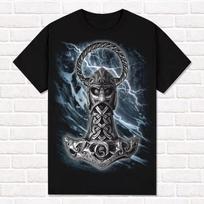 Thor's Hammer T-Shirt Mjolnir Viking Style XXXXXL gray