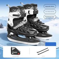 Adjustable Size 26-44 Figure Ice Skating Shoes Professional Skates Kids Adults Outdoor Skiing Skating Sneakers Ice Blade Shoes XL black
