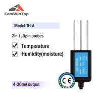Measure Soil Moisture Temperature Humidity EC PH  NPK 4-20mA 0-5V RS485 Modbus Soil Sensor TH-A