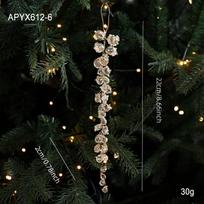 Transparent Acrylic Crystal Ice Grape Skewers Atmosphere Pearl Water Droplet Pendant Gifts New Year Christmas Decorations black