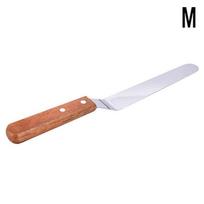 Premium Quality Stainless Steel Wooden Handle Icing Spatula Set 4-inch 5-inch 10-inch 22.8cm/8.98in white