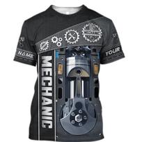 Mechanic Essential! Toolbox Print Short-Sleeve T-Shirt, Unique Mechanic Style Tee 6XL gray