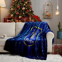 Everton Football Club Crest Throws Blanket Flannel Blankets Plush for Couch Bed Gifts for Men Women Travel picnic blanket Christmas fan gifts 130x150cm