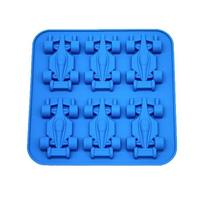 6-Cavity 3D Racing Car Ice Mold Silicone Chocolate Jelly Tray Diy Baking Tool Race Car Ice Cube Maker For Tumbler