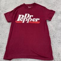 Dr Pepper Unisex Graphic T Shirt Medium Maroon Distressed Logo Cotton S white