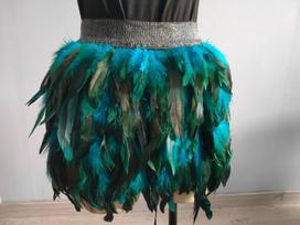 Hot Selling Festival Party Multicolor Feather Skirt Ball Gown XS/S (63-96 cm) povo mėlyna spalva