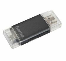 Hama kortelių skaitytuvas SD/microSD 2IN1 USB/microUSB