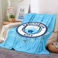 Manchester City Crest Blankets Flannel Printed Breathable Warm Throw Blanket for Home Office Bedspreads 0708a20 75cmx90cm