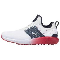 PUMA Ignite Articulate Abrasion Resistant Low top Golf Shoes Men's White Red Blue 376417-01 42 white