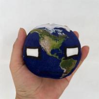 10 cm planetos pliušinis žaislas Žemė Mėnulis Saulė Marsas lėlė Vaikų pažintinė iškamša papuošalai Polandball 10cm brown