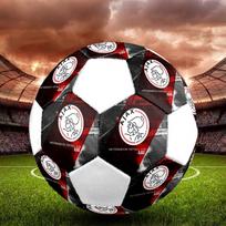 1PC AFC Ajax poster size 5 soccer ball PrahaIndoor Soccer Ball Colorful All Ages Machine Stitched PVC Competition Ready Durable High-Bounce white