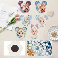 6Pcs Ice and Snow World Series Diamond Art Fridge Magnet Diamond Painting Refrigerator Magnet DIY Fridge Stickers for Fridge Whiteboards gray