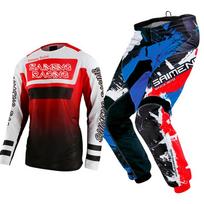 Vaikiški motokroso marškinėliai, kelnės, žali, juodi, 3, 4, 5, 6, 7, 8, 9, 10 metų, visureigių kostiumas, mėlynas, oranžinis, enduro, krosas, berniukas ir mergaitė. M-22