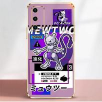 Colorful Plating Case For Samsung Galaxy S22 Ultra S21 FE S20 Plus S10 Note 20 10 M62 M53 M51 Phone Cover Cute Pokemon 2 Funda Samsung S20 Plus 5G