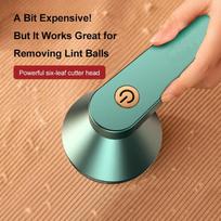 1pc Fabric Shaver Electric Lint Remover, USB Rechargeable Sweater Shaver, Power Lint Shaver, Fuzz Remover, Pilling Remover, Portable Hairball Trimmer žalia