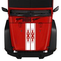 Hot-Selling X Car Engine Hood Sticker - Creative Racing Stripes for a Modified Vehicle balta