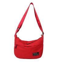 Large Capacity Canvas Dumpling Bag Handbag Sports Crossbody Bag Fashion Oxford Shoulder Bag  Unisex raudona