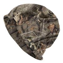 Jungle Camouflage Bonnet Hats Autumn Winter Street Skullies Beanies Hat Camo for Unisex Women Warm Head Wrap Caps One Size gray