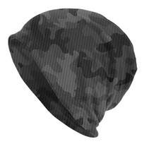 Jungle Camouflage Bonnet Hats Autumn Winter Street Skullies Beanies Hat Camo for Unisex Women Warm Head Wrap Caps One Size black