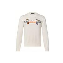 LOUIS VUITTON x Nigo2 SS22 Sweatshirt Men's White 1A9GO3 4xl - Collar Label With Painting balta