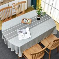 Audinio staltiesė Ovalaus valgomojo stalo staltiesė Suapvalinti kampai Sulankstoma Ištraukiama stalo Medvilnė ir linas Japoniška maža šviežia kavos staliuko oval 140*240cm