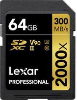 Lexar atm.korta SDXC 64GB Professional 2000x UHS-II (U3, V90, Class 10)
