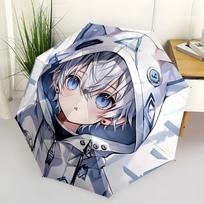1pc Cat Ear Hoodie with Automatic Opening Umbrella Foldable Design, 8-Bone Frame, Outdoor Use, Festival Gift for Fans and Travelers.C003 gray