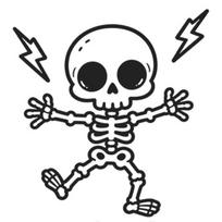 Halloween Skeleton Light Switch Sticker, Skeleton Switch Decal, Removable Light Switch Decals, PVC Waterproof Wall Art for Home Bedroom juoda