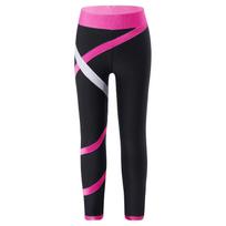 Girls Colorblock Leggings Close Fitting Stretchy Ice Skating Pants Sport Bottoms 13-14 Years black