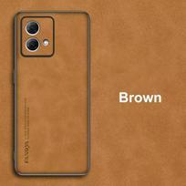 Prabangus avikailio odinis dėklas, skirtas „Motorola Moto G84 G54 G34 G24 G14 G22 5g“ vyrams, retro stiliaus, verslo stiliaus galinis dangtelis. Moto G84 ruda