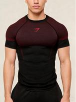 Quick Compression Gymshark Mens Dry Tshirt Short Sleeve Running Training Fitness Top white