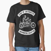 Sons Of Arthritis Ibuprofen Chapter Funny Biker Skull Classic T-Shirt XXXL black