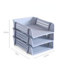 Stovas dokumentams, sukraunamas, stabilus, lengvas, A4 formato popieriaus dokumentų organizatorius, plastikinis stovas, dokumentų dėklas namams, biurui, darbastaliui, dokumentų dėklas 3pc short