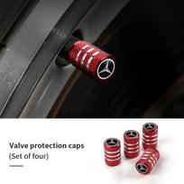 FA024pcs Car Tyre Dust Cover  Metal Wheel Tire Valve Stem Air Cap For Benz CLK GLC W212 C200 C300 W203 W204 W205 W169 W176 GLC
