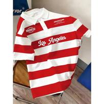 Summer Best-selling Men's Short-Sleeved Polo Shirt with 3D Stripes Pattern Print Outdoor Sports Leisure Fashion Tops & T-shirts 5XL red