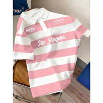 Summer Best-selling Men's Short-Sleeved Polo Shirt with 3D Stripes Pattern Print Outdoor Sports Leisure Fashion Tops & T-shirts 6XL pink