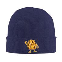 New Cookie Knitted Hat Womens Unisexs Skullies Beanies Autumn Winter Hats Parody Chocolate Chip Melt Hip Hop Cap blue