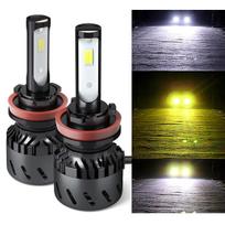 POOPEE LED Fog Lights H11 H8 H9 H16 3-Color Temperature 28W 6000K 4300K 3000K DC12V white