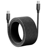 PD 60W Type C to Type C Fast Charging Cable Type C 3m 5m 8m Extending Data Cable For Huawei Xiaomi Samsung Oppo OnePlus Camera pilka