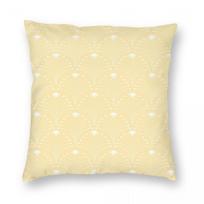 Dulux Ice Lemon Yellow Pillowcase Polyester Linen Velvet Printed Zip Decorative Pillow Case Sofa Seater Cushion Cover 45cmx45cm(18x18Inch)