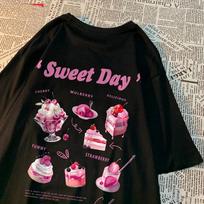 Sweet Day Pink Ice Cream Cake Printed Streetwear Soft Breathable Trend Female Clothes Cake Clothing 2XL