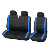 2+1 Sėdynių užvalkalai Automobilio sėdynės užvalkalas Transporteriui/Furgonui, Universalus 2+1 Automobilio sėdynei, Sunkvežimio salonui, Renault Master 3 vietoms mėlyna