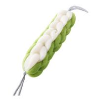 Bath Mesh 2 in 1 Shower Loofah Sponge Soft Exfoliating Bar Back Cleaning Tough Shower Mesh žalia
